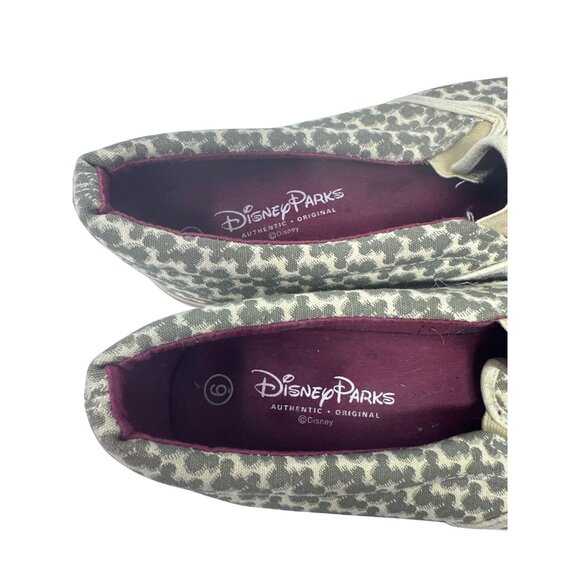 Disney Parks Mickey Mouse Head Green Canvas Slip On Sneakers Mens Shoes Sz 9 - Picture 9 of 11